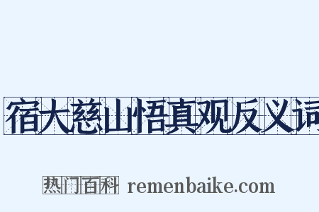宿大慈山悟真观反义词是什么意思的图片